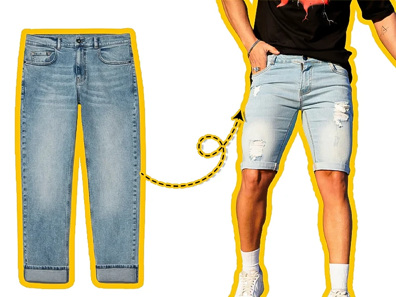 Turn those old jeans into new shorts,